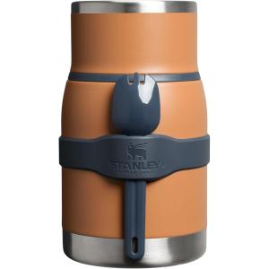 imageStanley Adventure ToGo Food Jar and Spork 24 oz  Vacuum Insulated Thermos Food Container  Wide Mouth Screw On Lid  Packable for Travel  Stainless Steel with Leakproof Lid  BPAFree  Chili RedToast