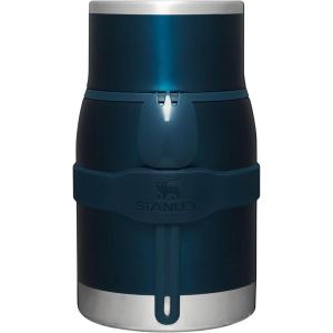 imageStanley Adventure ToGo Food Jar and Spork 24 oz  Vacuum Insulated Thermos Food Container  Wide Mouth Screw On Lid  Packable for Travel  Stainless Steel with Leakproof Lid  BPAFree  Chili RedBlue Glow