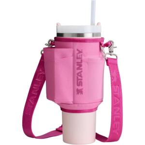 imageStanley All Day Quencher Carry All for 40 oz Tumbler with Handle  Crossbody Bag with Phone Holder Pocket Card Sleeve ampamp Detachable Strap  Water Bottle Carrier Bag  BPAFree  Rose QuartzPeony