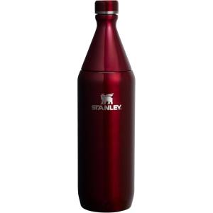 imageStanley All Day Slim Bottle 34 oz  Twist off Lid with Leakproof Seal  Slim Design for Travel and Gym  Insulated Stainless Steel Water Bottle  BPAFree  Garnet Shine