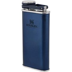imageStanley Classic Easy Fill Wide Mouth Flask 8 oz  Leakproof Hip Flask  Hinge Connected Never Lose Cap  Insulated Stainless Steel Liquor Container  BPAFree  Wisteria ShineBlue