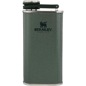 imageStanley Classic Easy Fill Wide Mouth Flask 8 oz  Leakproof Hip Flask  Hinge Connected Never Lose Cap  Insulated Stainless Steel Liquor Container  BPAFree  Wisteria ShineHammertone Green