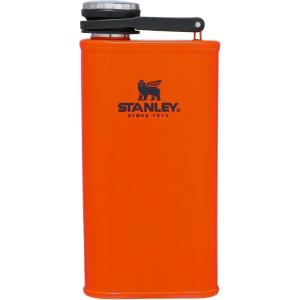 imageStanley Classic Easy Fill Wide Mouth Flask 8 oz  Leakproof Hip Flask  Hinge Connected Never Lose Cap  Insulated Stainless Steel Liquor Container  BPAFree  Wisteria ShineBlaze Orange