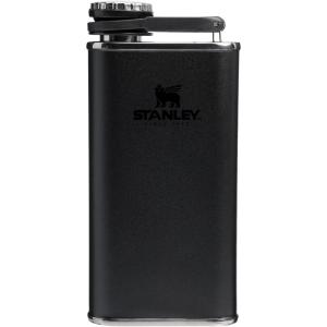 imageStanley Classic Easy Fill Wide Mouth Flask 8 oz  Leakproof Hip Flask  Hinge Connected Never Lose Cap  Insulated Stainless Steel Liquor Container  BPAFree  Wisteria ShineBlack 20