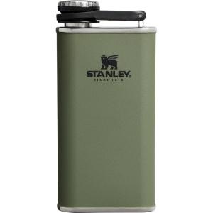 imageStanley Classic Easy Fill Wide Mouth Flask 8 oz  Leakproof Hip Flask  Hinge Connected Never Lose Cap  Insulated Stainless Steel Liquor Container  BPAFree  Wisteria ShineDried Pine