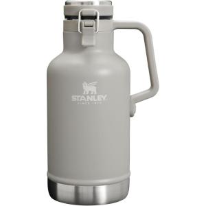 imageStanley Classic EasyPour Growler 64 oz  Keeps Beer Cold or Coffee Hot  Leakproof Steel Lined Lid and Easy to Carry Handle  Insulated Stainless Steel  BPAFree  AshAsh