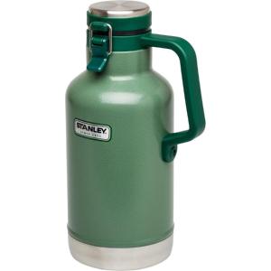 imageStanley Classic EasyPour Growler 64 oz  Keeps Beer Cold or Coffee Hot  Leakproof Steel Lined Lid and Easy to Carry Handle  Insulated Stainless Steel  BPAFree  AshHammertone Green