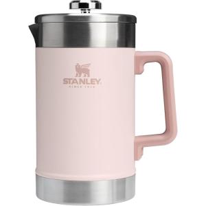 imageStanley Classic StayHot French Press Coffee Maker 48 oz  5 Minute Brew 4 Hours Hot  Mesh Filter for Coffee Grounds  Insulated Stainless Steel French Press  BPAFree  Rose Quartz