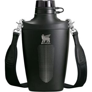 imageStanley Cross Bottle 23 oz  Travel Water Bottle with Jacquard Strap  Leakproof Tritan Lid with Removable Straw  Insulated Stainless Steel  BPAFree  Dried PineBlack
