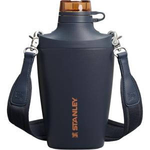 imageStanley Cross Bottle 23 oz  Travel Water Bottle with Jacquard Strap  Leakproof Tritan Lid with Removable Straw  Insulated Stainless Steel  BPAFree  Dried PineTwilight VRT