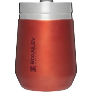 imageStanley GO Everyday Wine Tumbler 10 oz  Press Fit Drink Through Lid  Beverage Coffee and Cocktail Cup  Insulated Stainless Steel Wine Glass  BPAFree  PolarCinnamon Glow