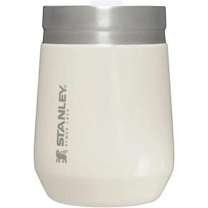 imageStanley GO Everyday Wine Tumbler 10 oz  Press Fit Drink Through Lid  Beverage Coffee and Cocktail Cup  Insulated Stainless Steel Wine Glass  BPAFree  PolarCream Gloss