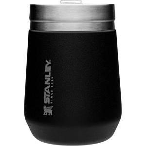 imageStanley GO Everyday Wine Tumbler 10 oz  Press Fit Drink Through Lid  Beverage Coffee and Cocktail Cup  Insulated Stainless Steel Wine Glass  BPAFree  PolarMatte Black