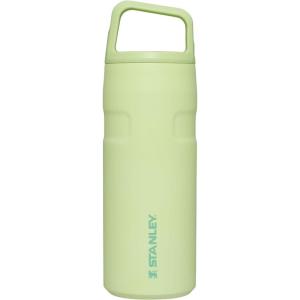 imageStanley IceFlow Cap and Carry Water Bottle  Wide Mouth Twist Lid  Lightweight ampamp Leakproof for Travel ampamp Sports  Insulated Stainless Steel  BPAFreeCitron