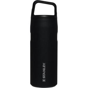 imageStanley IceFlow Cap and Carry Water Bottle  Wide Mouth Twist Lid  Lightweight ampamp Leakproof for Travel ampamp Sports  Insulated Stainless Steel  BPAFreeBlack Glimmer