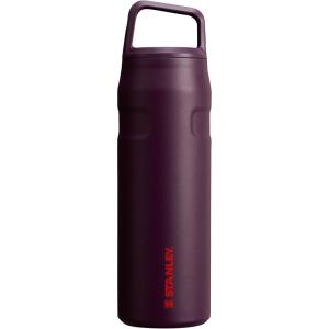 imageStanley IceFlow Cap and Carry Water Bottle  Wide Mouth Twist Lid  Lightweight ampamp Leakproof for Travel ampamp Sports  Insulated Stainless Steel  BPAFreePlum