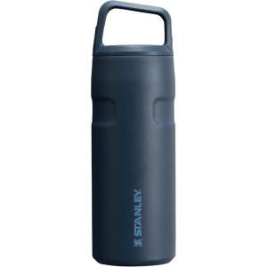 imageStanley IceFlow Cap and Carry Water Bottle  Wide Mouth Twist Lid  Lightweight ampamp Leakproof for Travel ampamp Sports  Insulated Stainless Steel  BPAFreeNavy