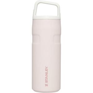 imageStanley IceFlow Cap and Carry Water Bottle  Wide Mouth Twist Lid  Lightweight ampamp Leakproof for Travel ampamp Sports  Insulated Stainless Steel  BPAFreeRose Quartz Glimmer