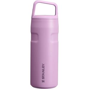 imageStanley IceFlow Cap and Carry Water Bottle  Wide Mouth Twist Lid  Lightweight ampamp Leakproof for Travel ampamp Sports  Insulated Stainless Steel  BPAFreeLilac