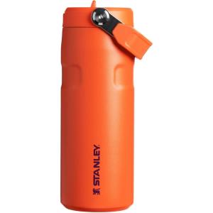 imageStanley IceFlow Flip Straw 20 Water Bottle 24 oz  BuiltIn Straw for Travel and Sports  Lightweight and Leak Resistant  Insulated Stainless Steel  BPAFree  Strawberry CreamTigerlily Plum