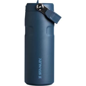 imageStanley IceFlow Flip Straw 20 Water Bottle 24 oz  BuiltIn Straw for Travel and Sports  Lightweight and Leak Resistant  Insulated Stainless Steel  BPAFree  Strawberry CreamNavy