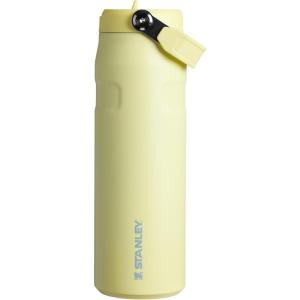 imageStanley IceFlow Flip Straw 20 Water Bottle 24 oz  BuiltIn Straw for Travel and Sports  Lightweight and Leak Resistant  Insulated Stainless Steel  BPAFree  Strawberry CreamPomelo