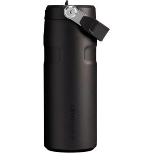 imageStanley IceFlow Flip Straw 20 Water Bottle 24 oz  BuiltIn Straw for Travel and Sports  Lightweight and Leak Resistant  Insulated Stainless Steel  BPAFree  Strawberry CreamBlack