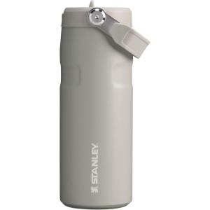 imageStanley IceFlow Flip Straw 20 Water Bottle 24 oz  BuiltIn Straw for Travel and Sports  Lightweight and Leak Resistant  Insulated Stainless Steel  BPAFree  Strawberry CreamAsh