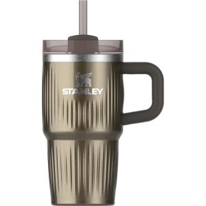 imageStanley Quencher H20 Tumbler with Handle and Straw 40 oz  Flowstate 3Position Lid  Cup Holder Compatible for Travel  Insulated Stainless Steel Cup  BPAFree  Rose Petal ShimmerFluted Gunmetal Shine
