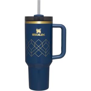 imageStanley Quencher H20 Tumbler with Handle and Straw 40 oz  Flowstate 3Position Lid  Cup Holder Compatible for Travel  Insulated Stainless Steel Cup  BPAFree  Rose Petal ShimmerNightfall Gloss Deco
