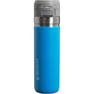 imageStanley Quick Flip GO Water Bottle 24 oz  Push Button Lid  Leakproof and Packable for Travel and Sports  Insulated Stainless Steel  BPAFree  PomeloAzure