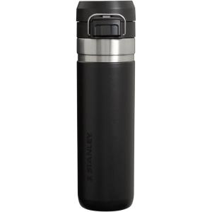 imageStanley Quick Flip GO Water Bottle 24 oz  Push Button Lid  Leakproof and Packable for Travel and Sports  Insulated Stainless Steel  BPAFree  PomeloBlack 20