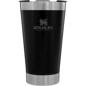 imageStanley StayChill Beer Pint 16 oz  Wide Mouth Lid  Builtin Bottle Opener  Beer Tumbler Cup  Insulated Stainless Steel Pint Glass  BPAFree  Rose Quartz GlowMatte Black
