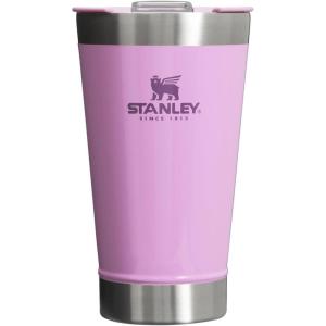 imageStanley StayChill Beer Pint 16 oz  Wide Mouth Lid  Builtin Bottle Opener  Beer Tumbler Cup  Insulated Stainless Steel Pint Glass  BPAFree  Rose Quartz GlowLilac Gloss