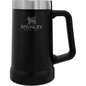 imageStanley StayChill Beer Stein 24 oz  Heavy Duty Big Grip Handle  Beer Tumbler Drink Cup Holds 2 Cans  Insulated Stainless Steel Party Mug  BPAFree  TigerlilyMatte Black