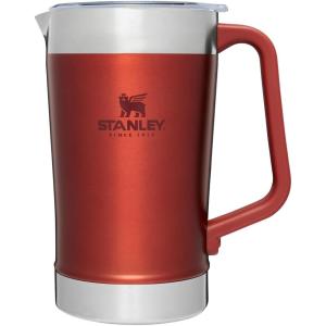 imageStanley StayChill Pitcher 64 oz  Cold Water Beer and Drink Pitcher with Lid  Large Capacity Durable Beverage Container with Handle  Insulated Stainless Steel  BPAFree  Frost GlossCinnamon Glow