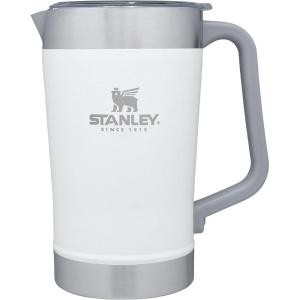 imageStanley StayChill Pitcher 64 oz  Cold Water Beer and Drink Pitcher with Lid  Large Capacity Durable Beverage Container with Handle  Insulated Stainless Steel  BPAFree  Frost GlossPolar