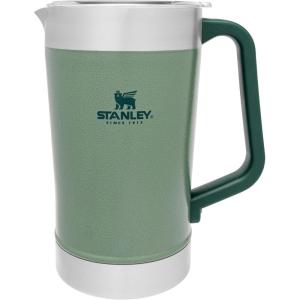 imageStanley StayChill Pitcher 64 oz  Cold Water Beer and Drink Pitcher with Lid  Large Capacity Durable Beverage Container with Handle  Insulated Stainless Steel  BPAFree  Frost GlossHammertone Green