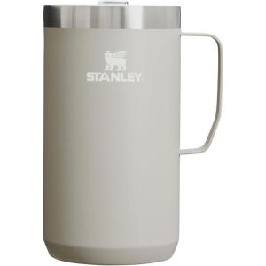imageStanley StayHot Camp Mug 24 oz  Press Fit Drink Through Lid  Cup for Coffee Tea and Drinks  Insulated Stainless Steel Coffee Mug  BPAFree  Hammertone SilverAsh 20