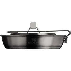imageStanley Wildfare Pro 15Piece Stainless Steel Fry Pan Cook Set  875 in Fry Pan with Fold ampamp Lock Handle  Plates and Utensils  Camping Essentials for Your Camp Kitchen  BPAFreePale Pebble  Stone