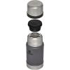 imageSTANLEY Vacuum Insulated Large Food Jar 188 Stainless Steel Food Jar for Cold and Hot Food Soup Thermos with Leak Proof Lid Doubles as Cup Wide Mouth Food ThermosCharcoal