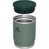 imageStanley Adventure ToGo Food Jar 18 oz  Vacuum Insulated Thermos Food Container  Wide Mouth Screw On Lid  Packable for Travel  Stainless Steel with Leakproof Lid  BPAFree  Black GlowHammertone Green