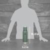 imageStanley AdventureToGo Vacuum Bottle 14 qt  Wide Mouth with Leakproof Cup Lid  Keep Drinks Hot or Cold  Packable for Travel  Insulated Stainless Steel Thermal Bottle  BPAFree  ToastHammertone Green