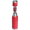 imageStanley AdventureToGo Vacuum Bottle 14 qt  Wide Mouth with Leakproof Cup Lid  Keep Drinks Hot or Cold  Packable for Travel  Insulated Stainless Steel Thermal Bottle  BPAFree  ToastChili Red