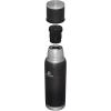 imageStanley AdventureToGo Vacuum Bottle 14 qt  Wide Mouth with Leakproof Cup Lid  Keep Drinks Hot or Cold  Packable for Travel  Insulated Stainless Steel Thermal Bottle  BPAFree  ToastCharcoal Glow