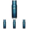 imageStanley AdventureToGo Vacuum Bottle 14 qt  Wide Mouth with Leakproof Cup Lid  Keep Drinks Hot or Cold  Packable for Travel  Insulated Stainless Steel Thermal Bottle  BPAFree  ToastBlue Glow