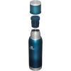 imageStanley AdventureToGo Vacuum Bottle 14 qt  Wide Mouth with Leakproof Cup Lid  Keep Drinks Hot or Cold  Packable for Travel  Insulated Stainless Steel Thermal Bottle  BPAFree  ToastBlue Glow