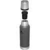 imageStanley Classic Legendary Vacuum Bottle 20 oz  Wide Mouth with Leakproof Cup Lid  Keep Drinks Hot or Cold  Packable for Travel  Insulated Stainless Steel Thermal Bottle  BPAFree  Matte BlackCharcoal