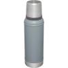 imageStanley Classic Legendary Vacuum Bottle 20 oz  Wide Mouth with Leakproof Cup Lid  Keep Drinks Hot or Cold  Packable for Travel  Insulated Stainless Steel Thermal Bottle  BPAFree  Matte BlackHammertone Silver