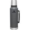 imageStanley Classic Legendary Vacuum Bottle 20 oz  Wide Mouth with Leakproof Cup Lid  Keep Drinks Hot or Cold  Packable for Travel  Insulated Stainless Steel Thermal Bottle  BPAFree  Matte BlackCharcoal